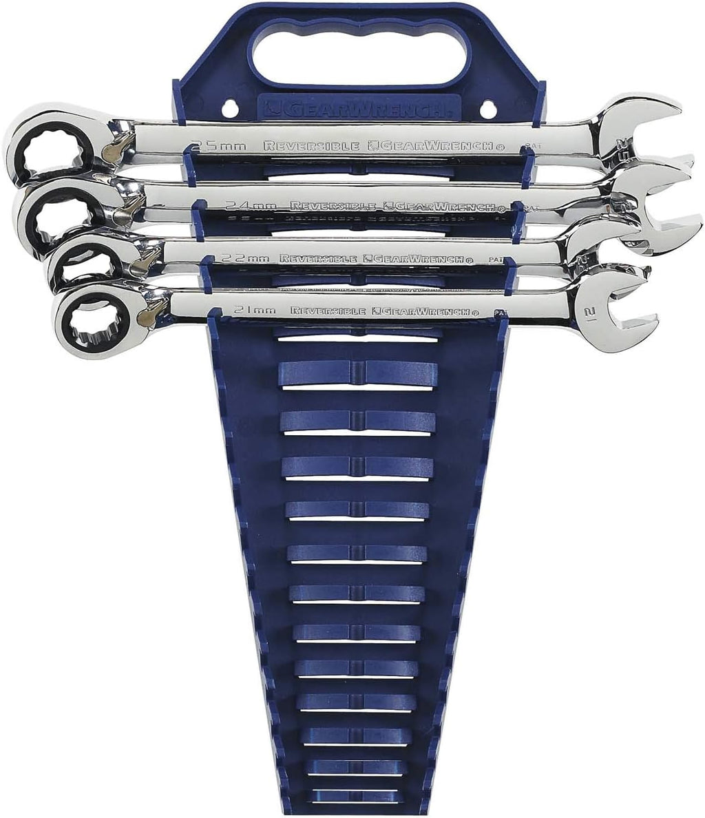 16 Pc. Reversible Ratcheting Combination Wrench Set with Tool Roll, Metric N6997