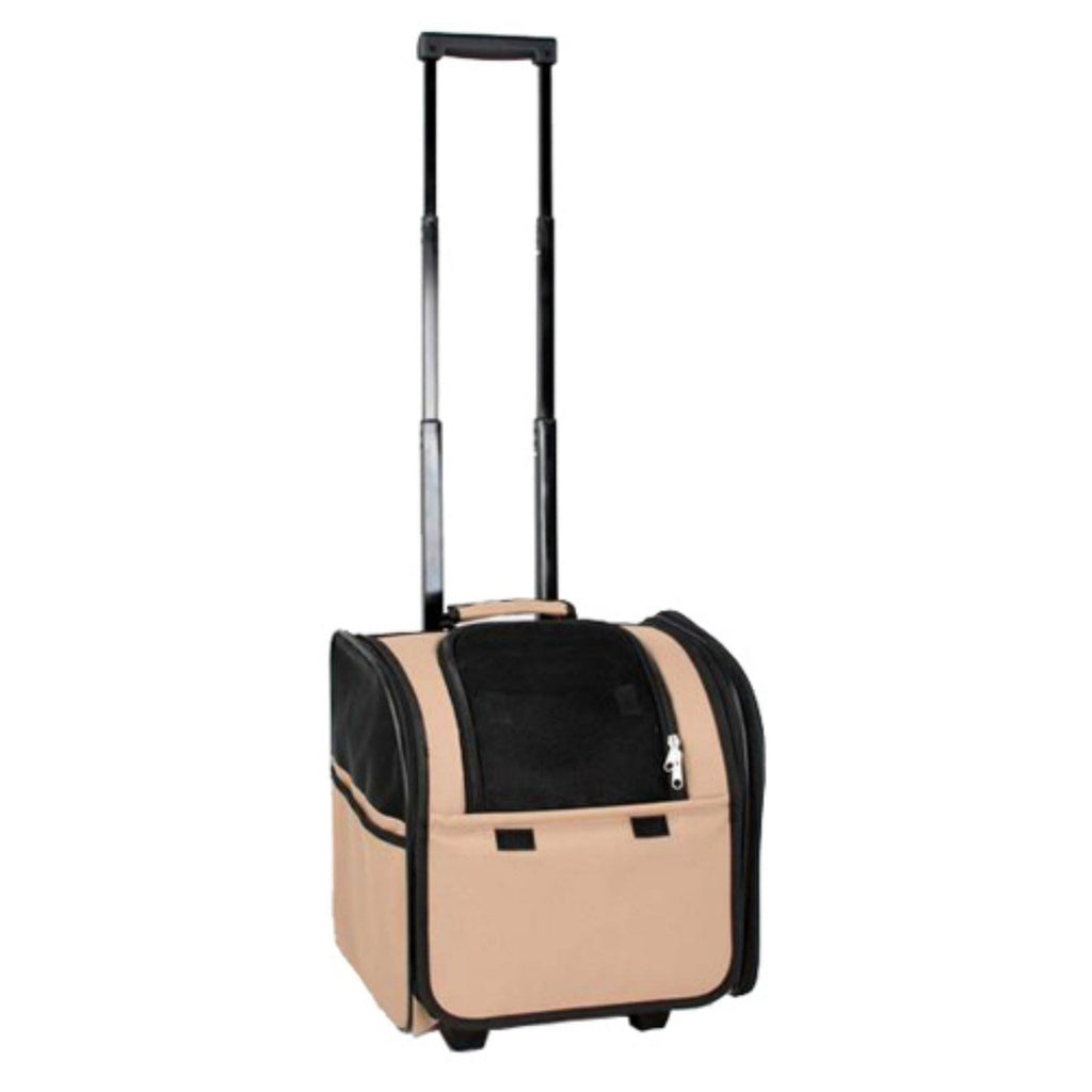 Brown Wheeled Travel Pet Carrier Q61010