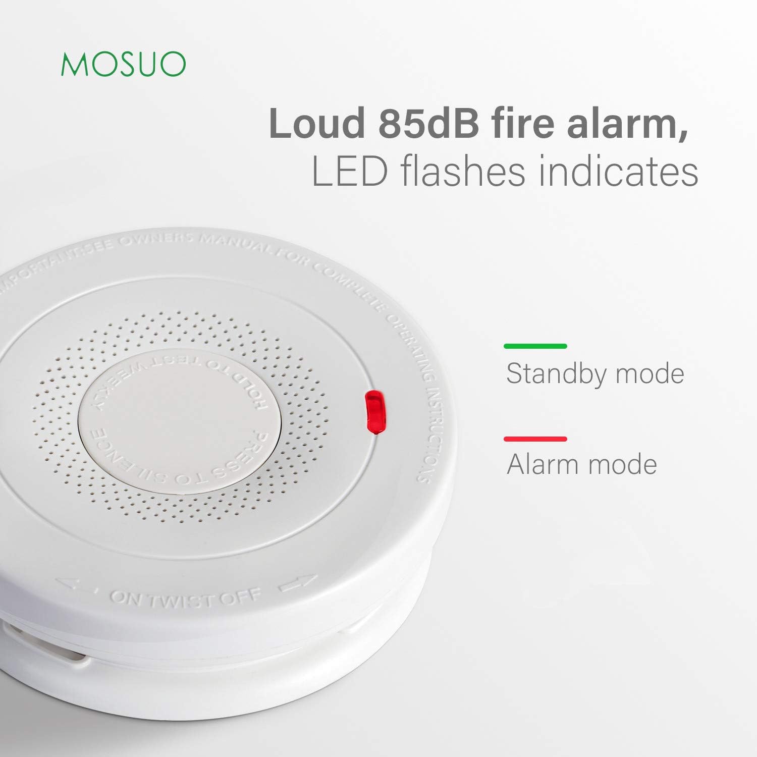 Dual Sensor Smoke and Carbon Monoxide Detector Alarm, 10-Year Battery, Pack of 2 C272
