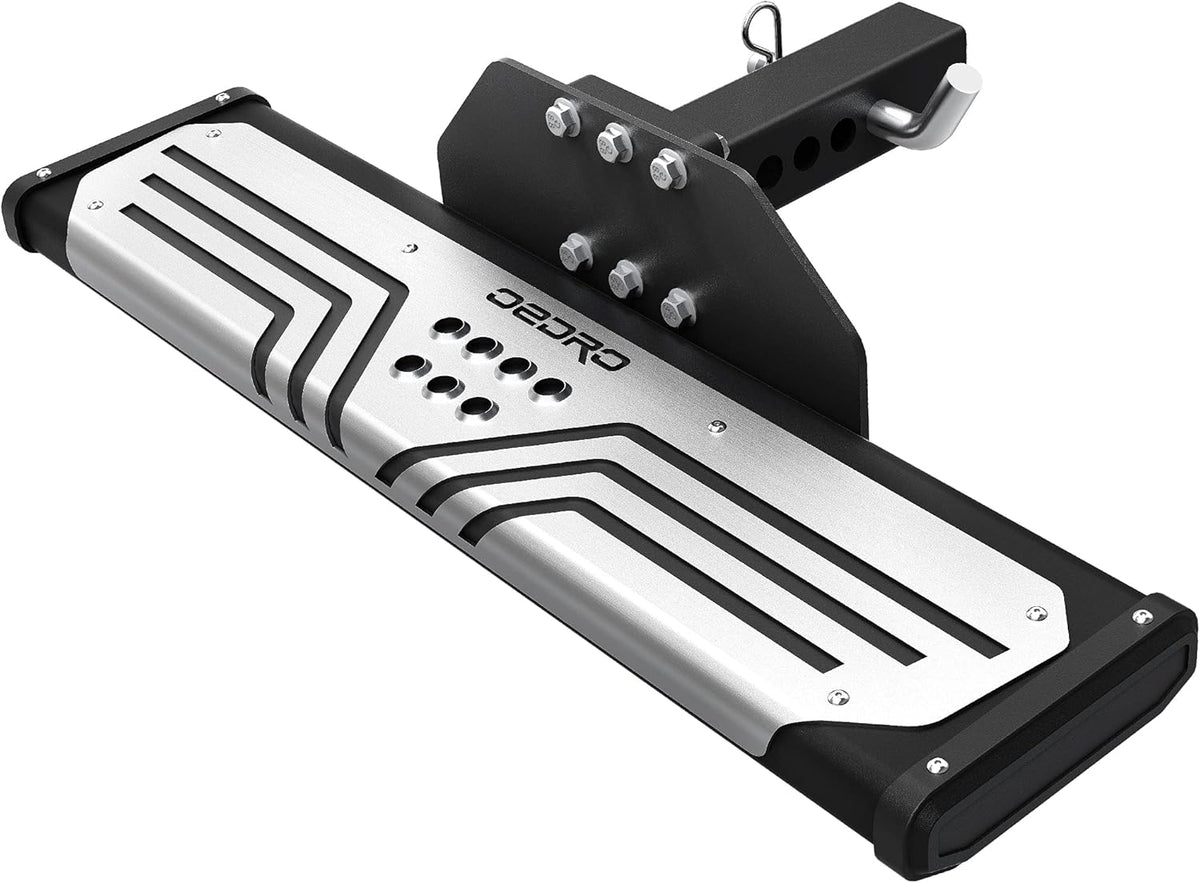Black Aluminum Towing Hitch Steps with 2 Hitch Receiver K46113
