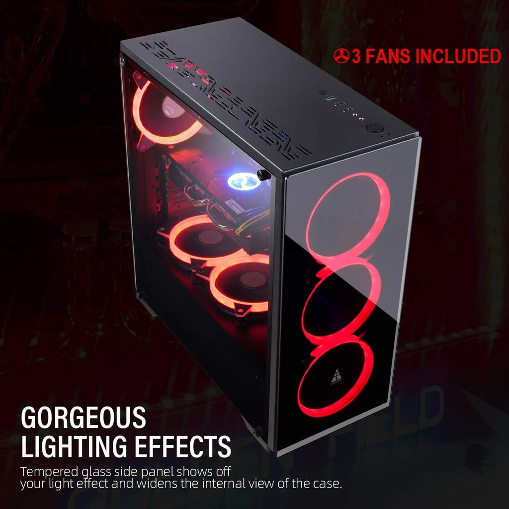 ATX Computer Case with Acrylic Side Panel F164495