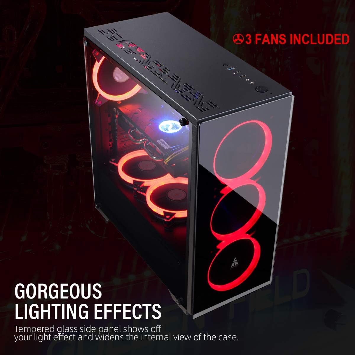 ATX Computer Case with Acrylic Side Panel F164495
