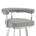 26" Swivel Counter Stool in Gray/Chrome E99894
