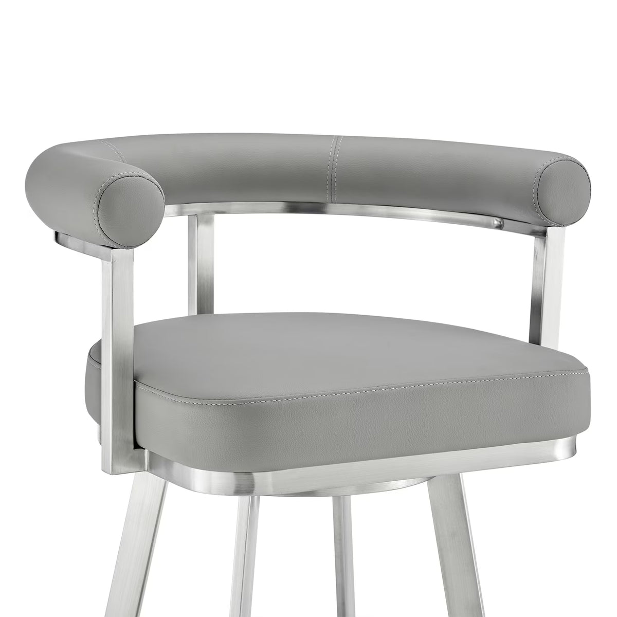 26" Swivel Counter Stool in Gray/Chrome E99894