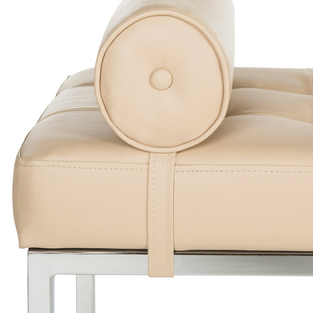 Beige Tufted Bench X41106