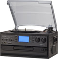 10-in-1 Bluetooth Record Player with 2 Built-in Speakers D34325
