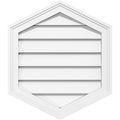 24x22W x 40x22H Vertical Peaked Surface Mount PVC Gable Vent 12/12 Pitch E799