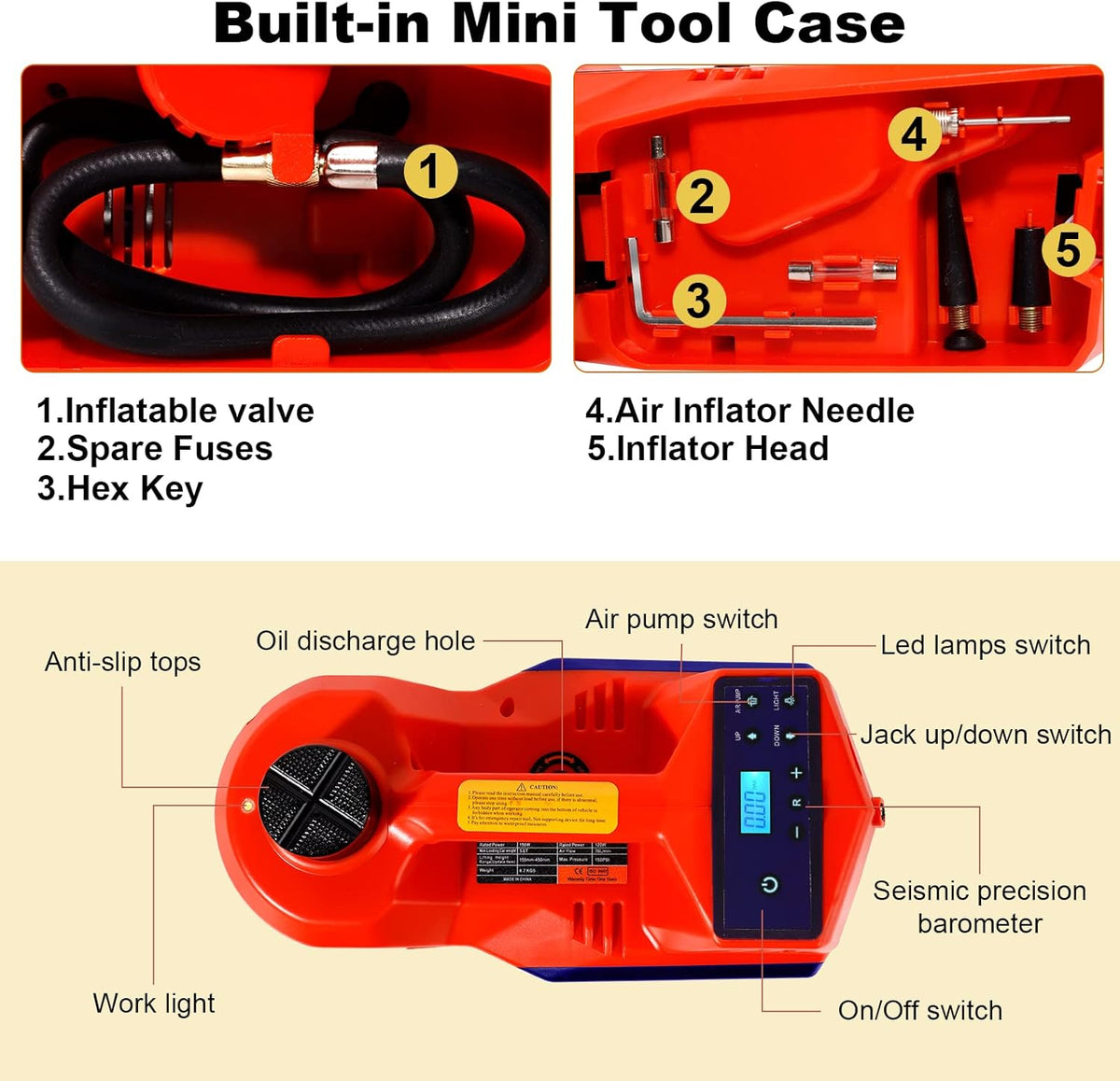 5 Ton Electric Car Hydraulic Jack with Touch Screen Z641753
