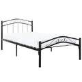 Twin Metal Bed in Black X466059