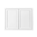 24 inch Wide 30 inch Tall 14 inch Deep Kitchen Cabinet Snow White Inset Shaker Double Door Unassembled F95629