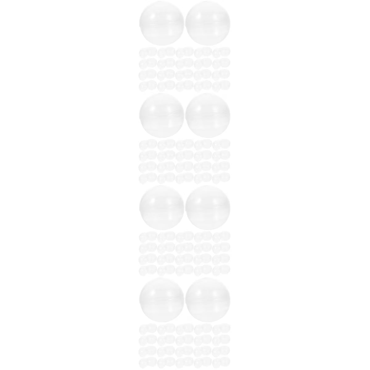 200 pcs Clear Plastic Fillable Balls U683277