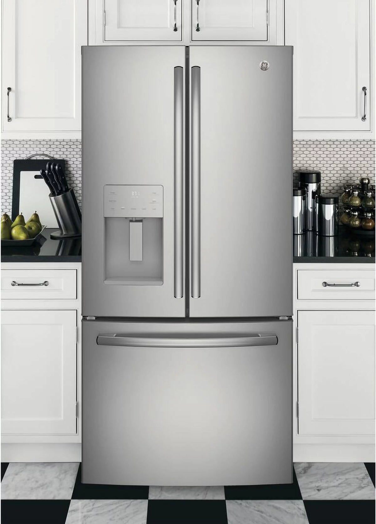 33" Counter Depth Side by Side Refrigerator with 17.5 cu. ft. T457