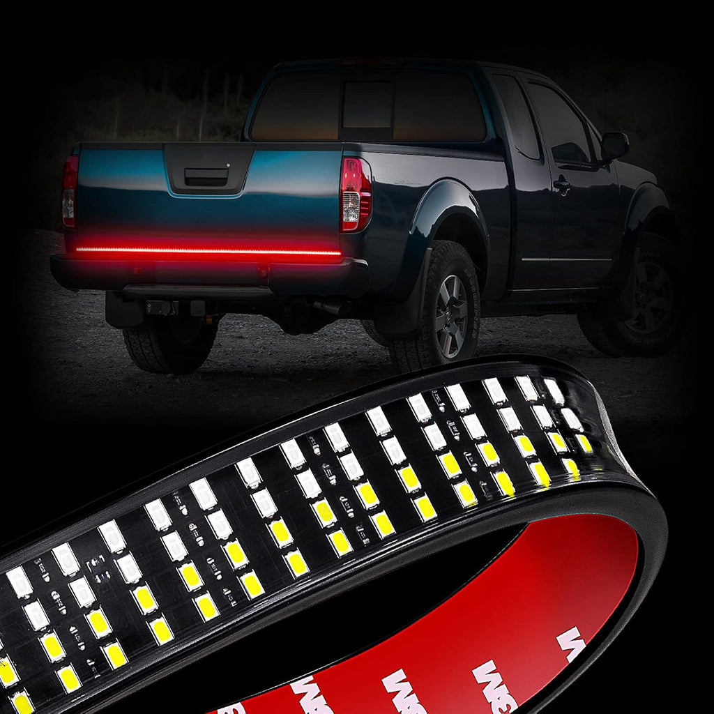 60 Inch Quad Row LED Truck Bed Light Strip, Red Brake/Running, Pack of 2 A677427