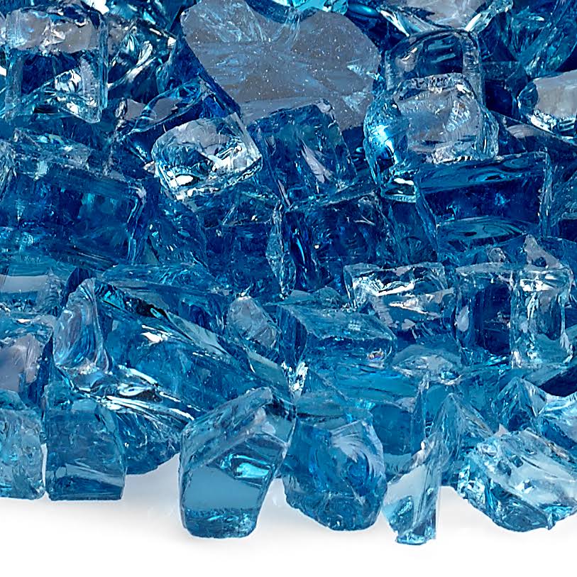 1/2x22 Pacific Blue Fire Glass 10 lb Jar G8194