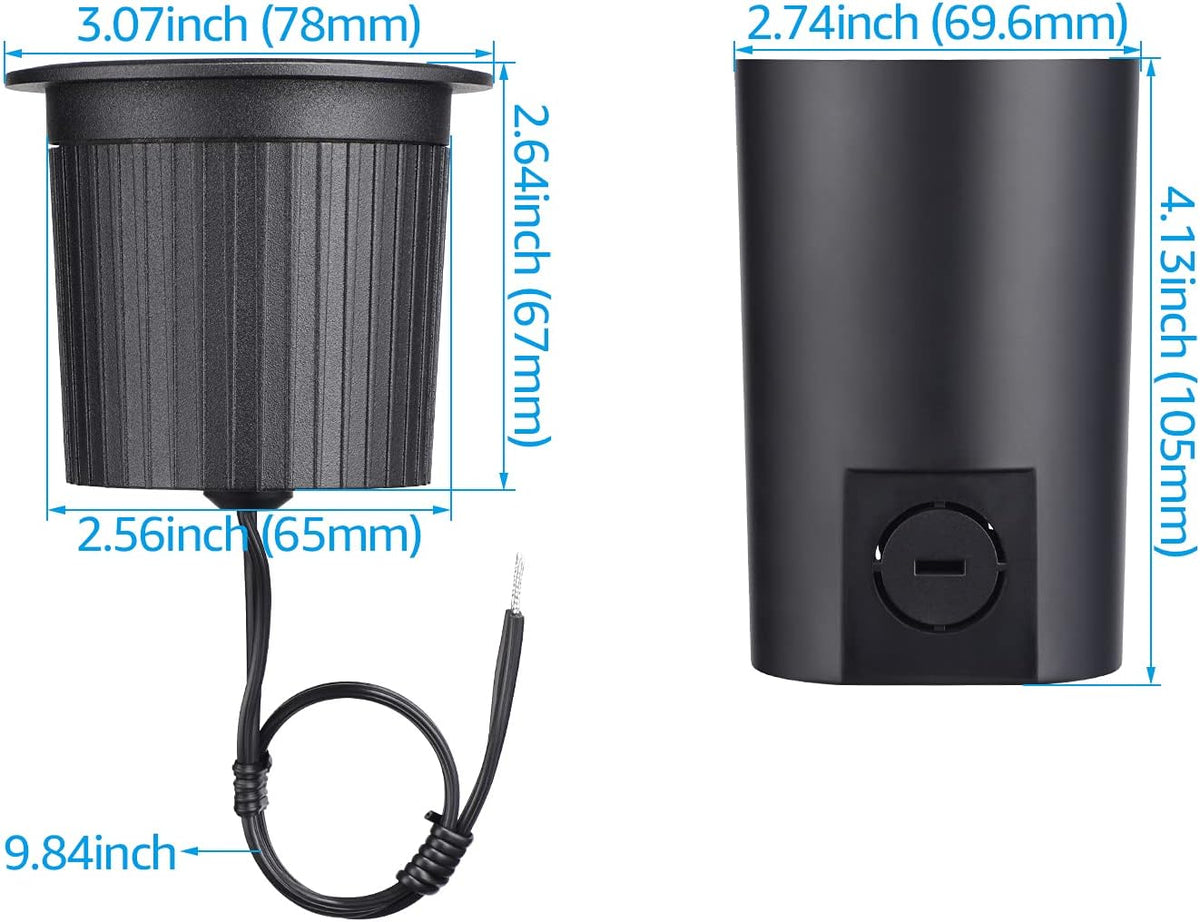 Pack of 6 7W 12V LED Aluminum In-Ground Well Light J870588