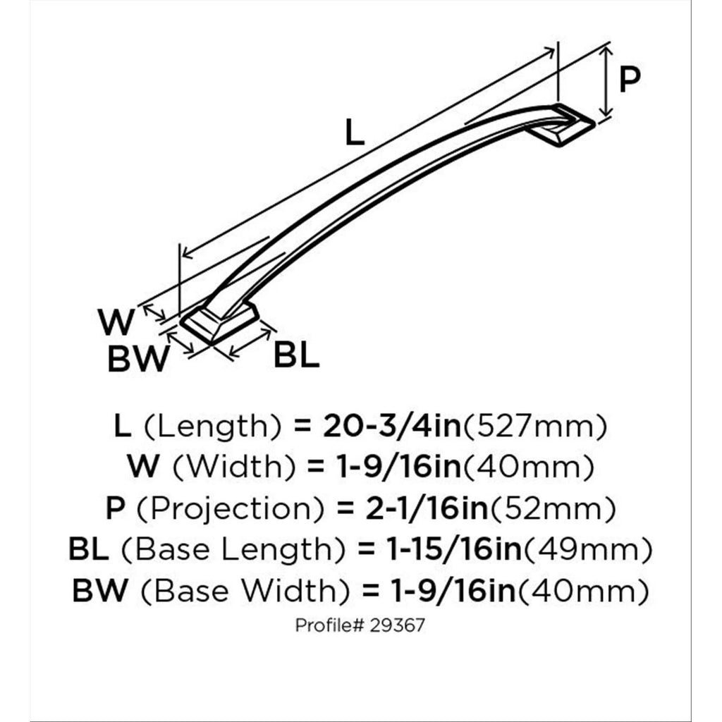 Polished Nickel Appliance Pull W564