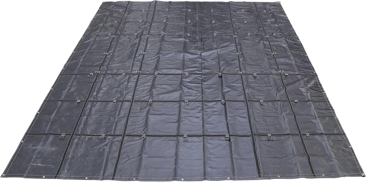 Lightweight Steel Tarp - 20 Foot x 16 Foot Flatbed Tarp - 14 Ounce PVC-Coated Polyester Waterproof Material I1475