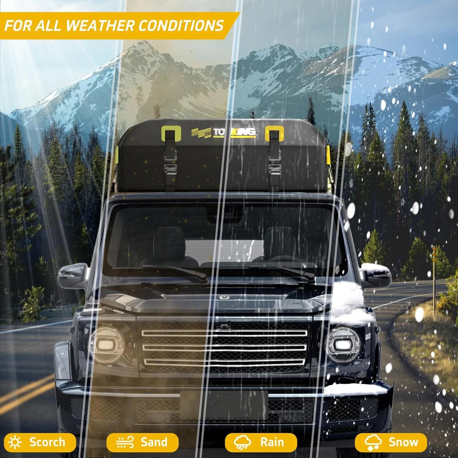 Yellow Waterproof Car Rooftop Cargo Carrier I559