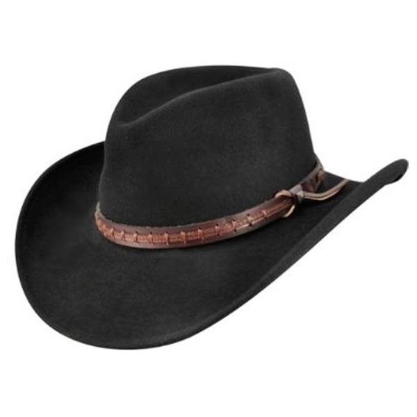 Black Wool Western Hat K9867