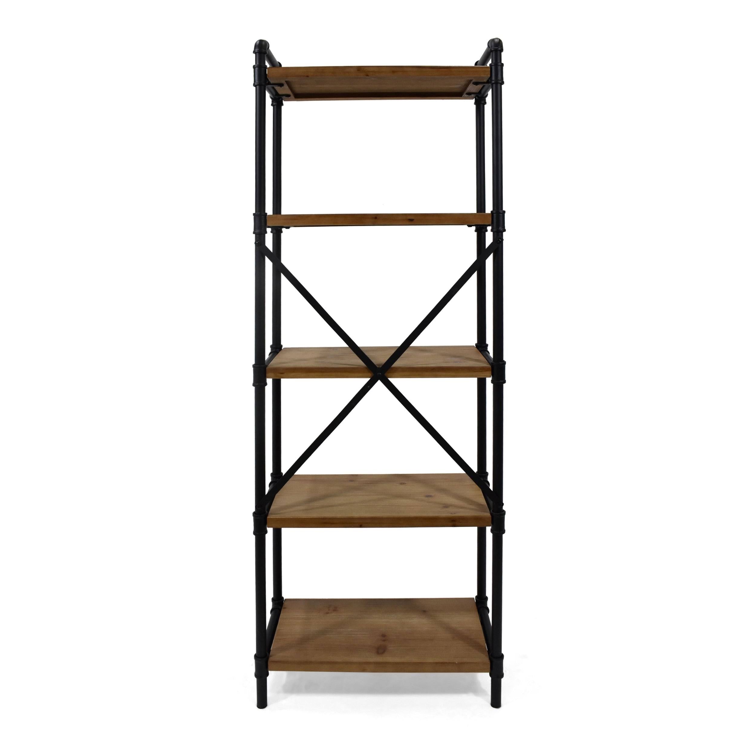 Industrial Iron Five Shelf Bookcase X965425