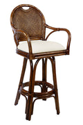Swivel Rattan Barstool in Antique Finish N806
