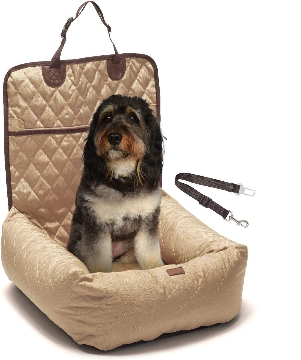 Tan Water Resistant Dog Car Booster Seat R518749