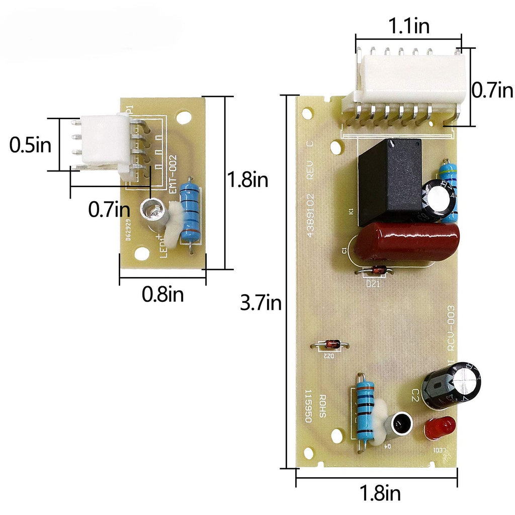 Refrigerator Ice Maker Emitter Sensor Control Board Kit F34243