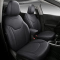 Black Faux Leather Car Seat Covers Full Set for Jeep Cherokee F484