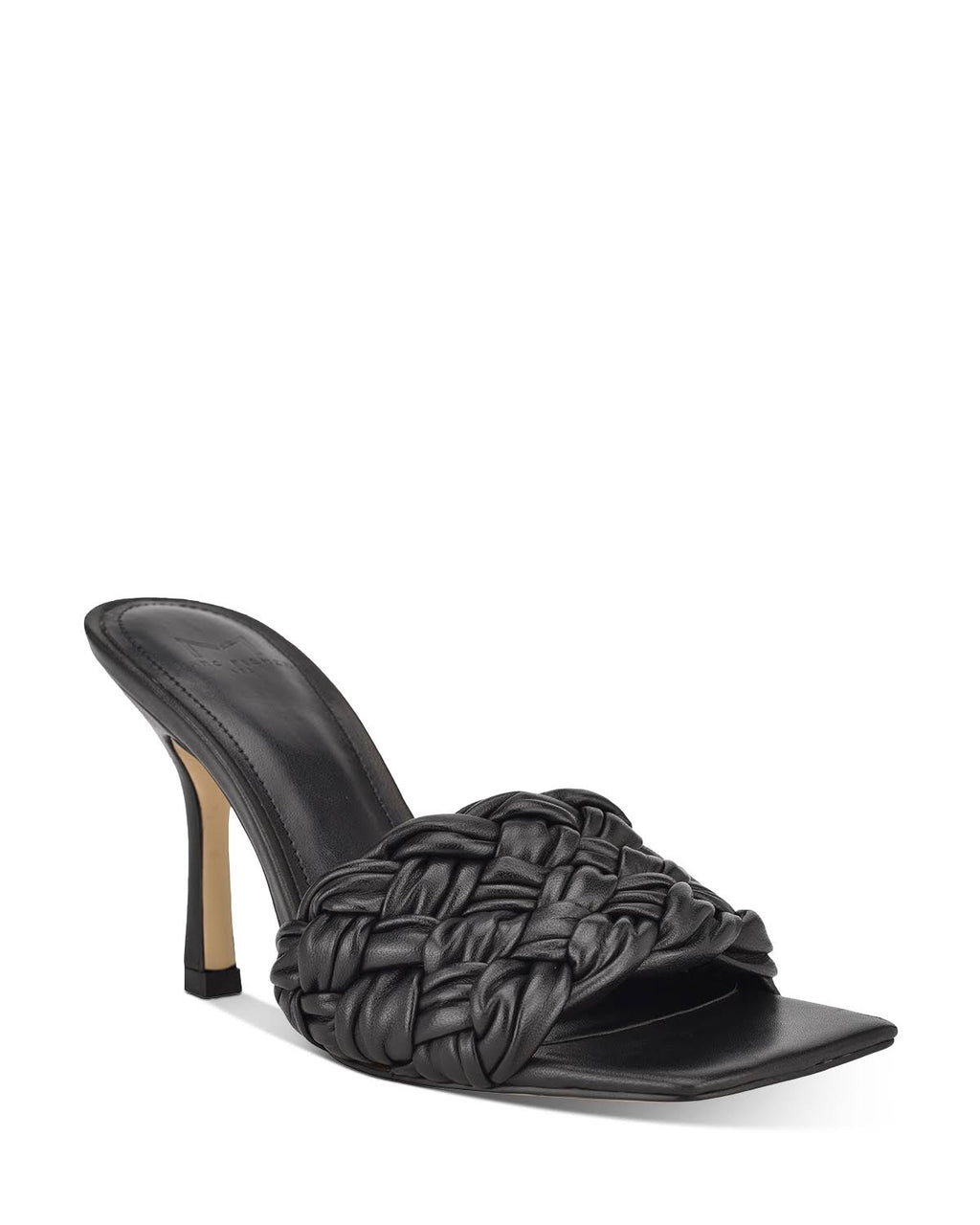 Blue Leather Square Toe Slide E417059