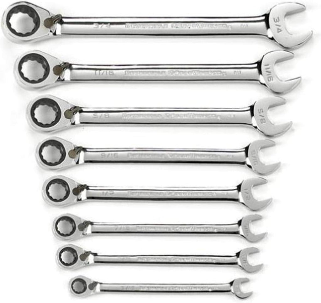 16 Pc. Reversible Ratcheting Combination Wrench Set with Tool Roll, Metric N6997