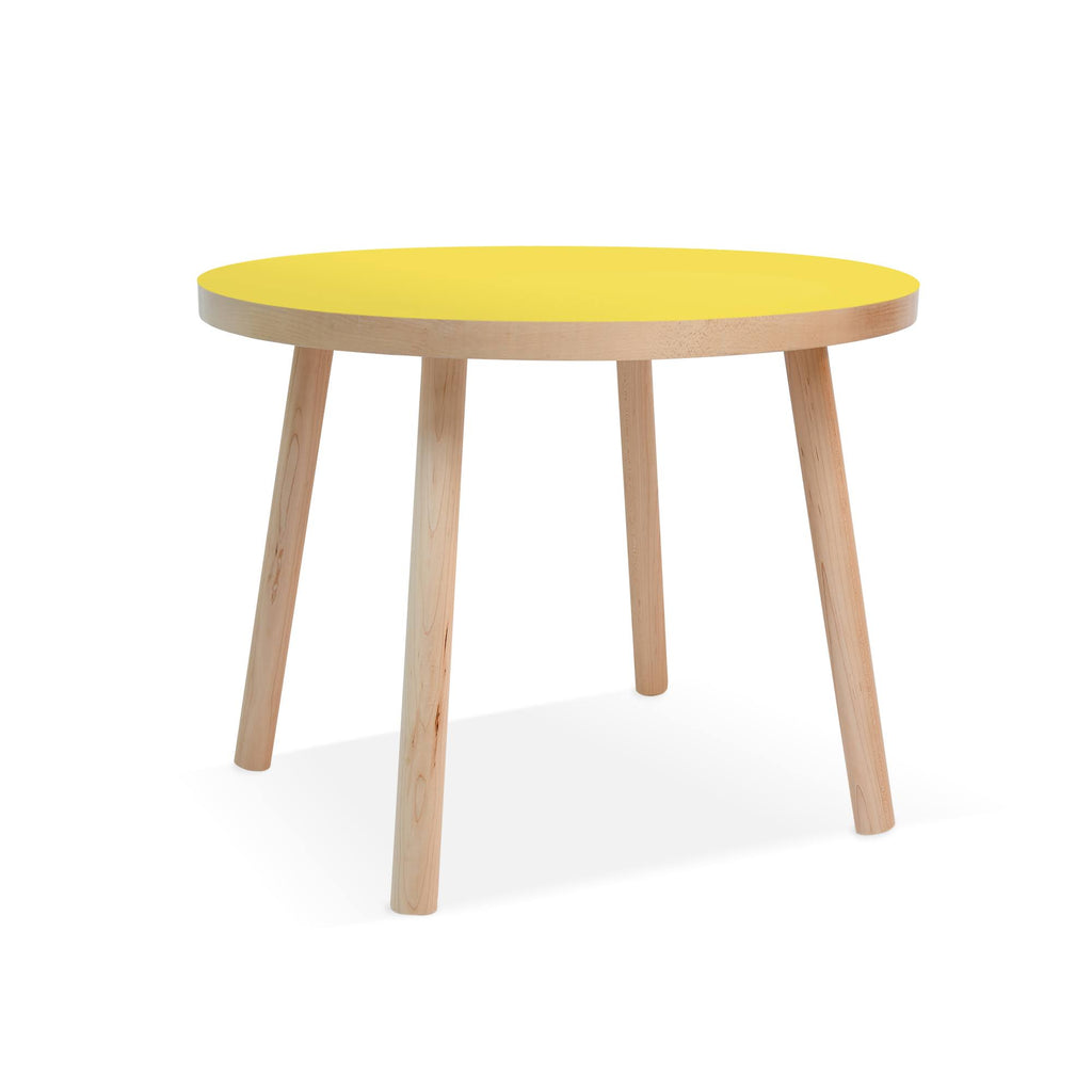 Round Kids Table Maple/Yellow 23.5x22 R38272