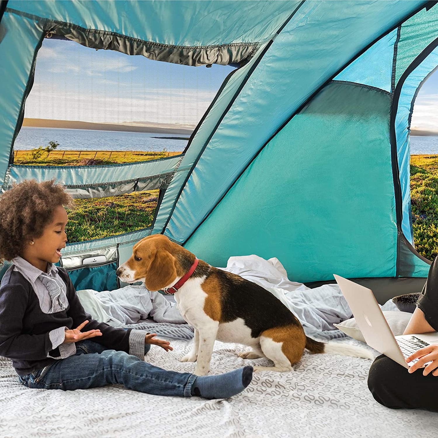 Blue Waterproof Pop Up Tent for Camping A771