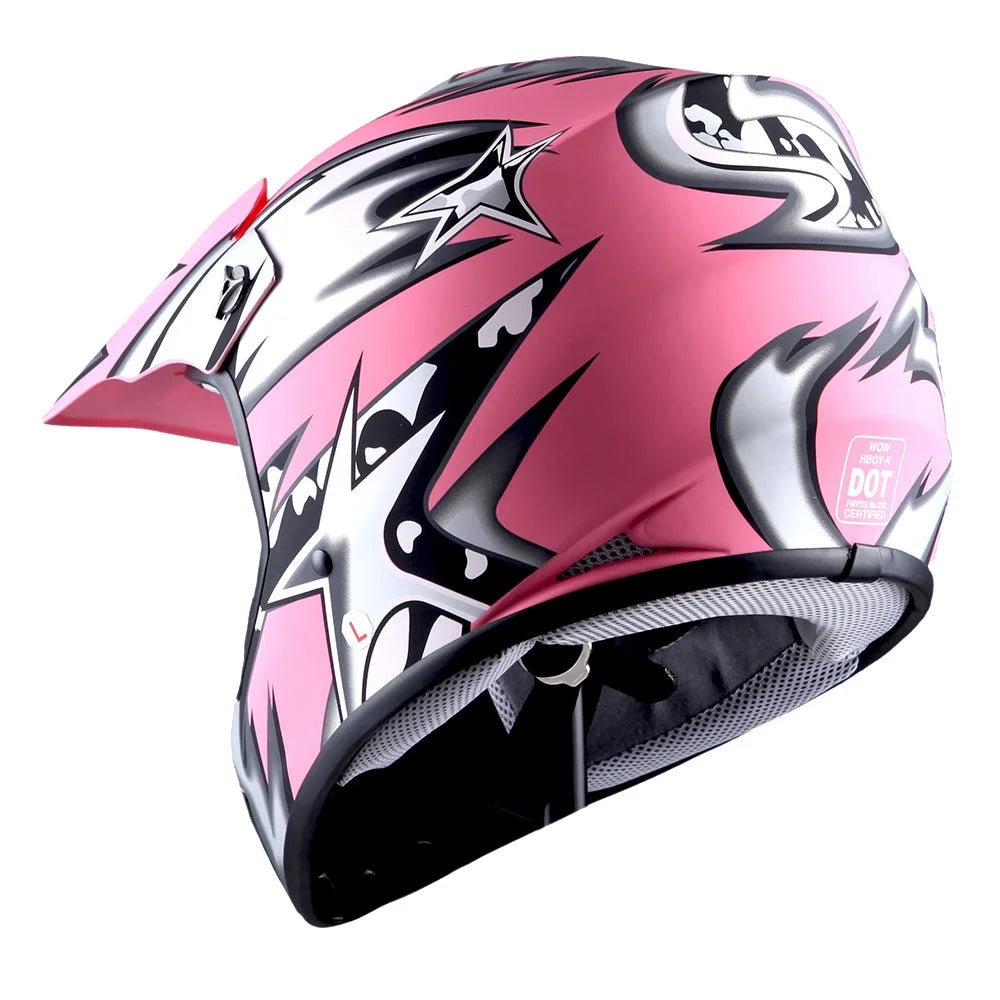 Matt Pink Kids Motocross Helmet O679716
