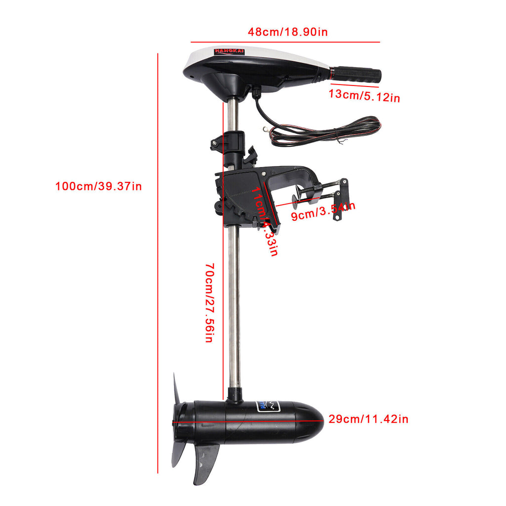 Electric Outboard Trolling Motor Boat Motor, 45lbs Thrust D895