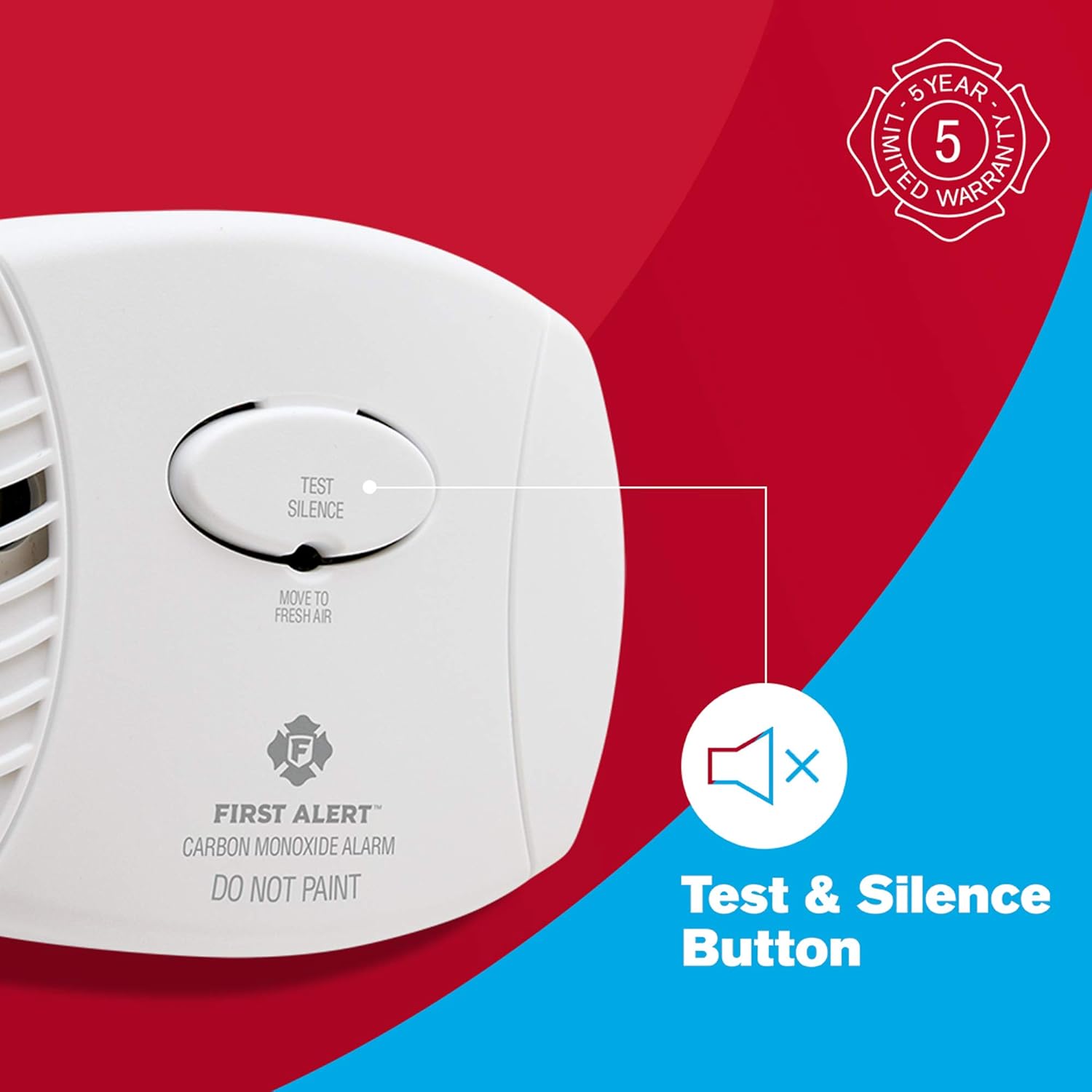 Carbon Monoxide Detector, Battery Operated, White, 3-Pack T984152