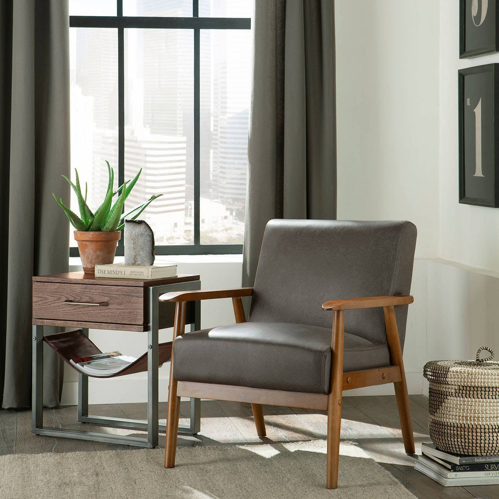 Industrial Style Wood Side Table I10390