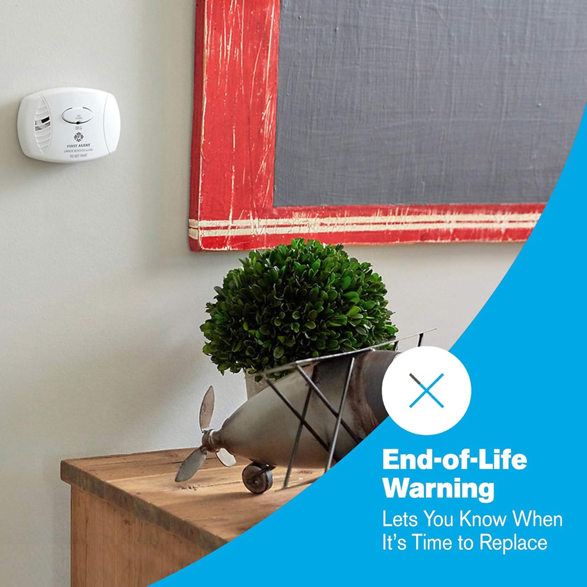 Carbon Monoxide Detector, Battery Operated, White, 3-Pack T984152