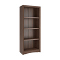 Brown Tall Adjustable Bookcase with Faux Woodgrain Finish I418