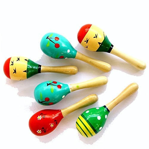 Mini Wooden Maracas (Pack of 12) W844660