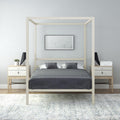White Full Metal Canopy Bed M46695