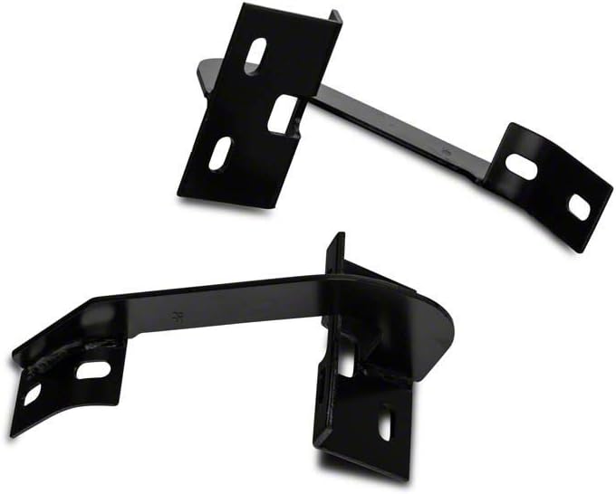 6-Inch Oval Straight End Side Step Bars Black D1911