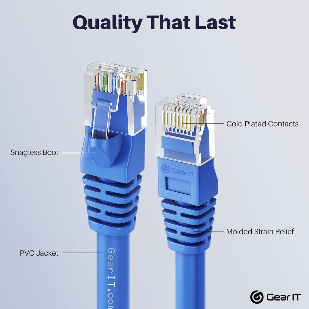 100-Pack Blue Cat5e Ethernet Patch Cable 1 Foot I529774