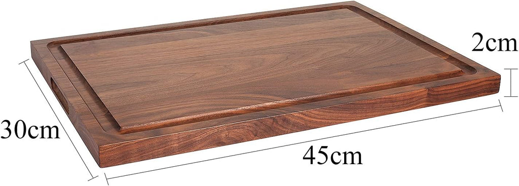 Walnut Wood Cutting Board with Juice Groove, Pack of 2 W634020