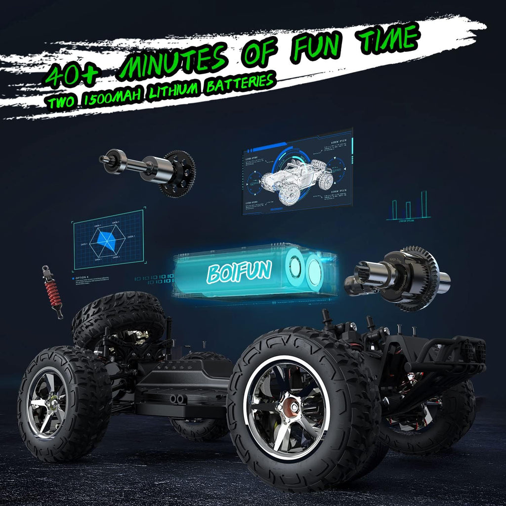 1:10 Scale 4WD RC Truck with 2 Rechargeable Batteries T21484