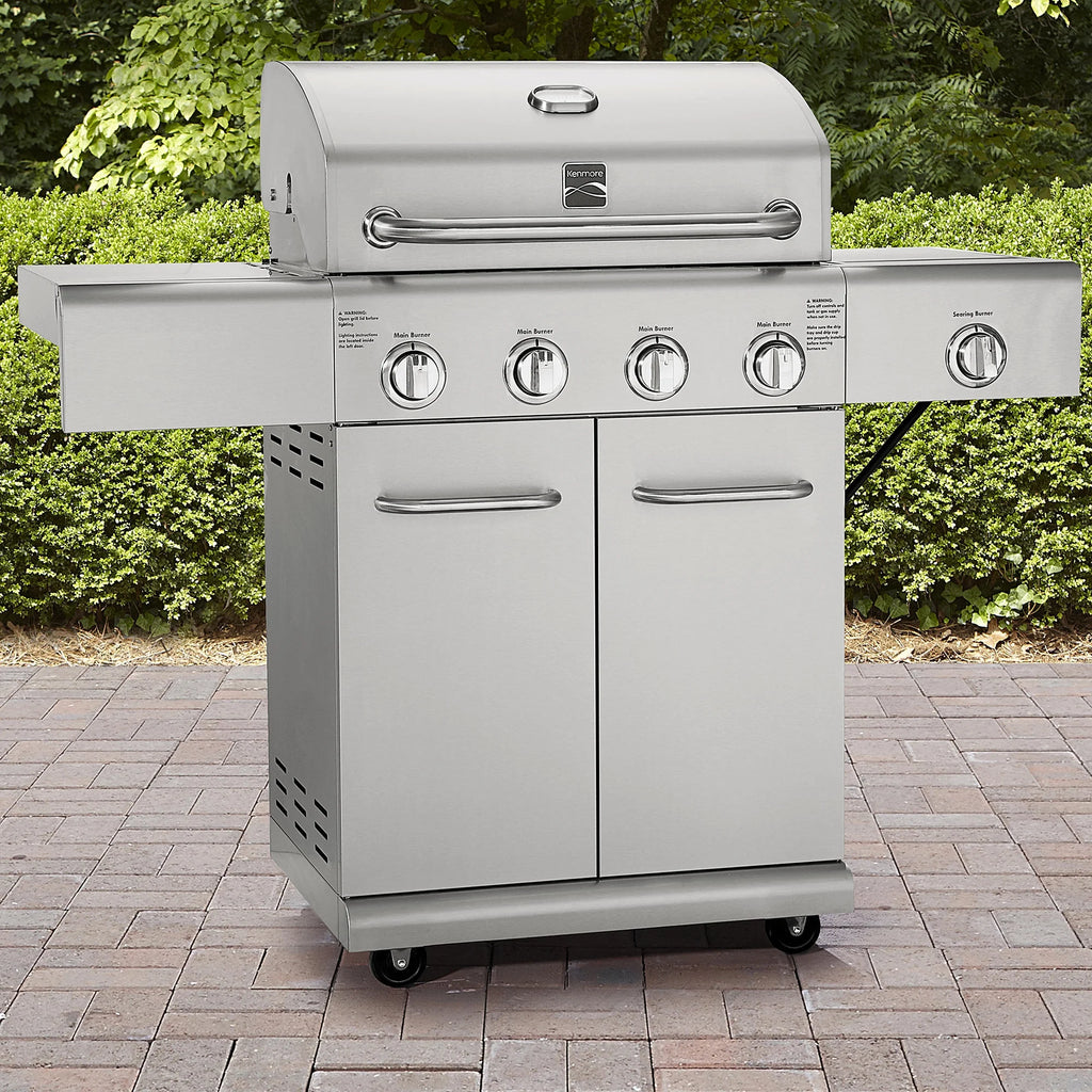 4 Burner Stainless Steel Propane Gas BBQ Grill with Side Burner Z649
