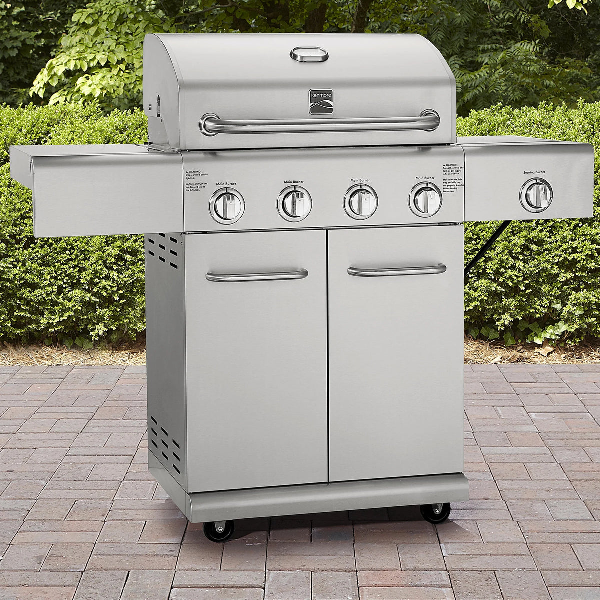 4 Burner Stainless Steel Propane Gas BBQ Grill with Side Burner Z649