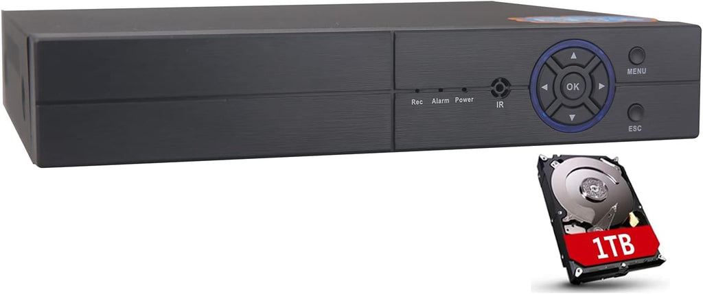 5-in-1 Hybrid DVR&NVR CCTV Video Recorder with 1TB HDD F947
