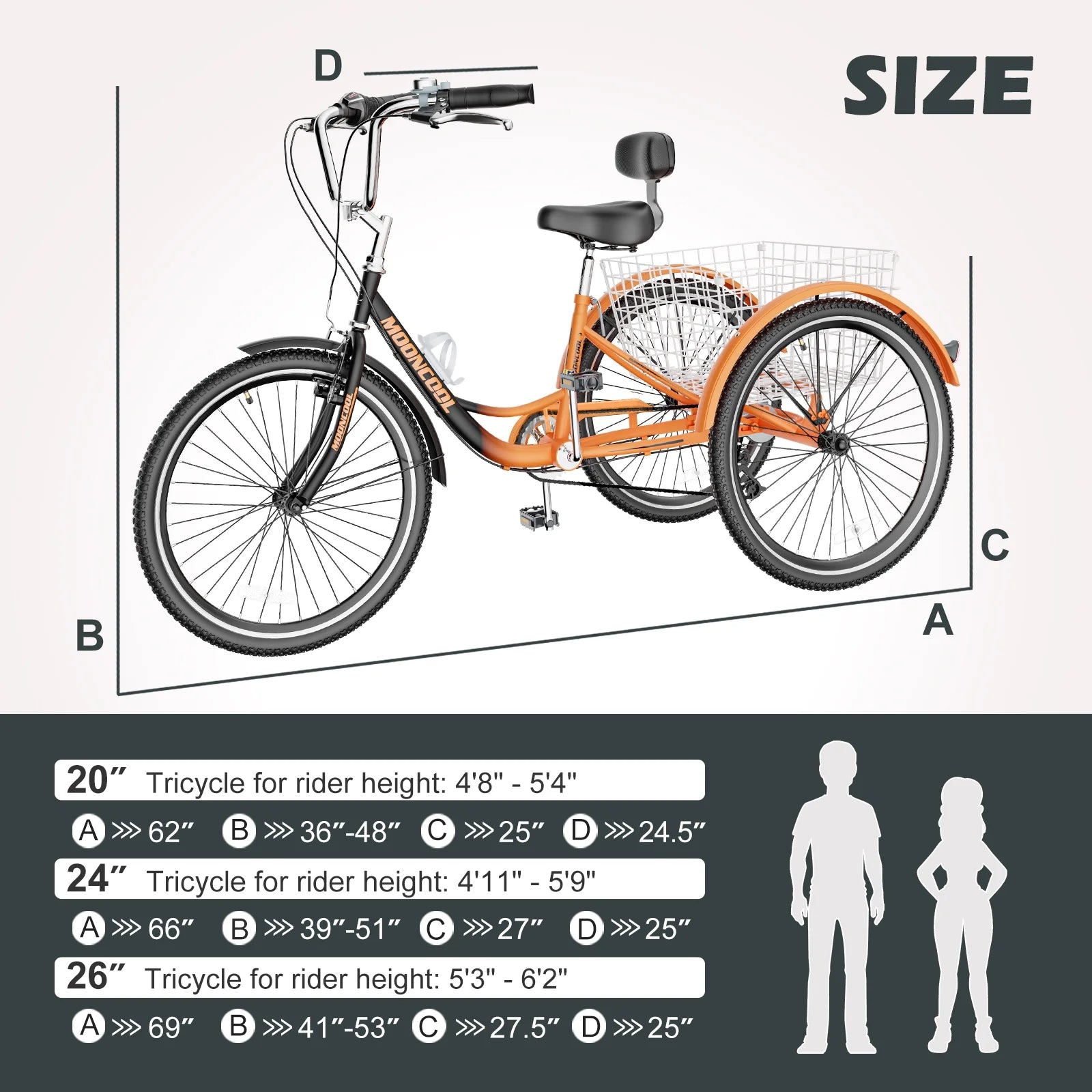 26" 7-Speed Tricycle with Basket U349189