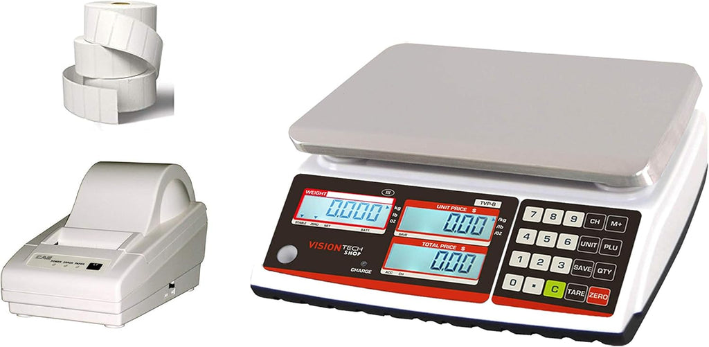 Price Computing Scale with DLP-50 Thermal Label Printer and 1 Case of Labels S170924