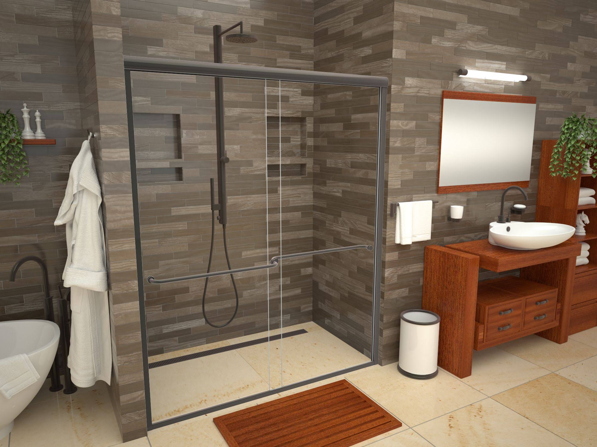 Bronze Shower Base with Grate K994